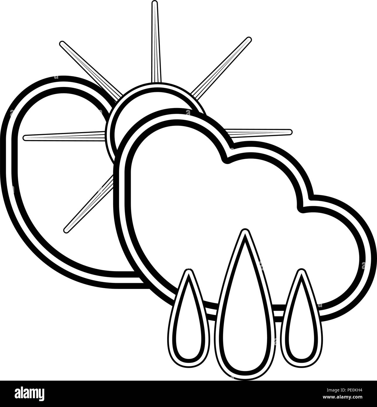 Isolated rainy weather icon Stock Vector Image & Art - Alamy