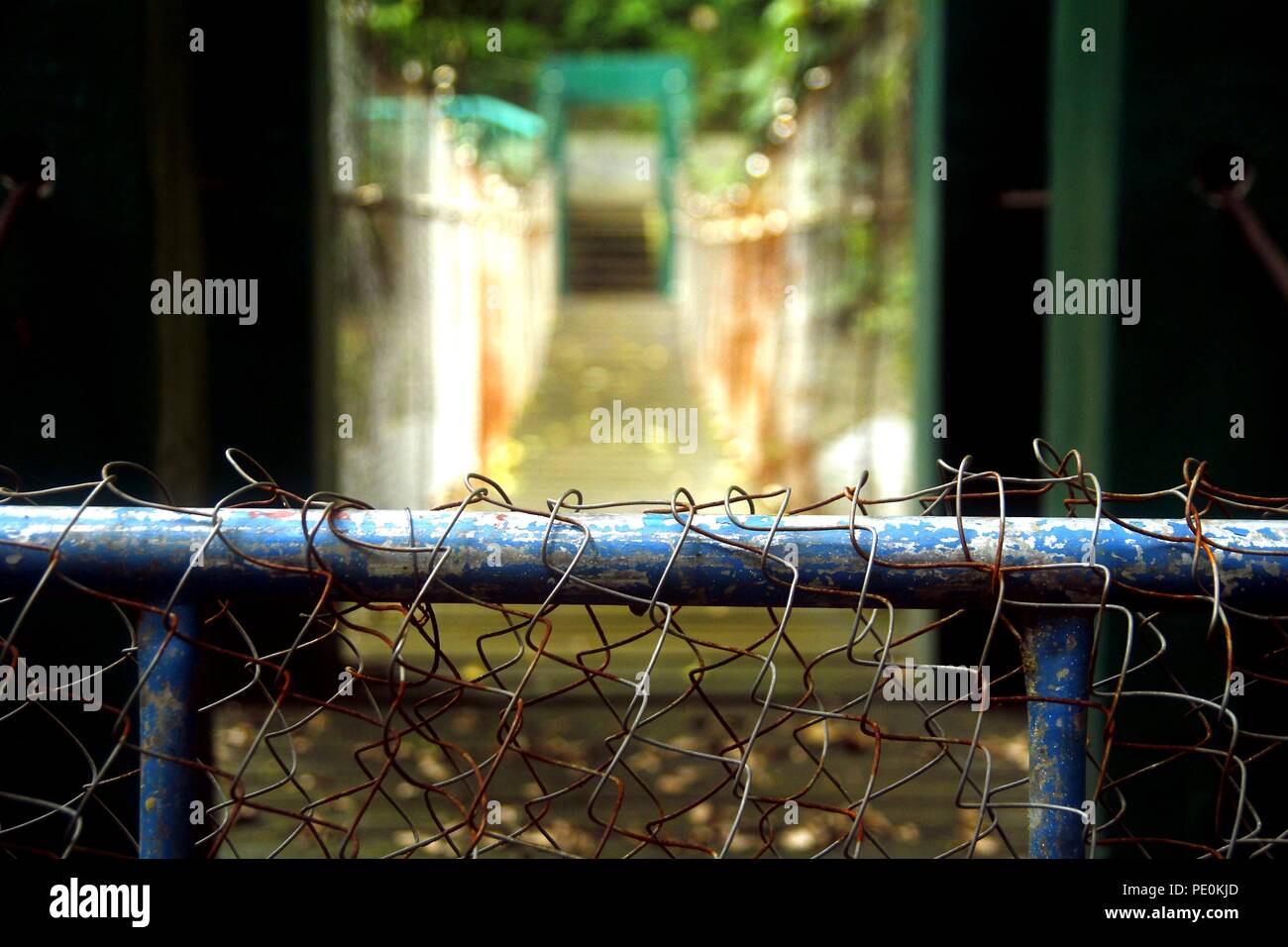 Photo of a corroded or rusty wire fence Stock Photo Alamy