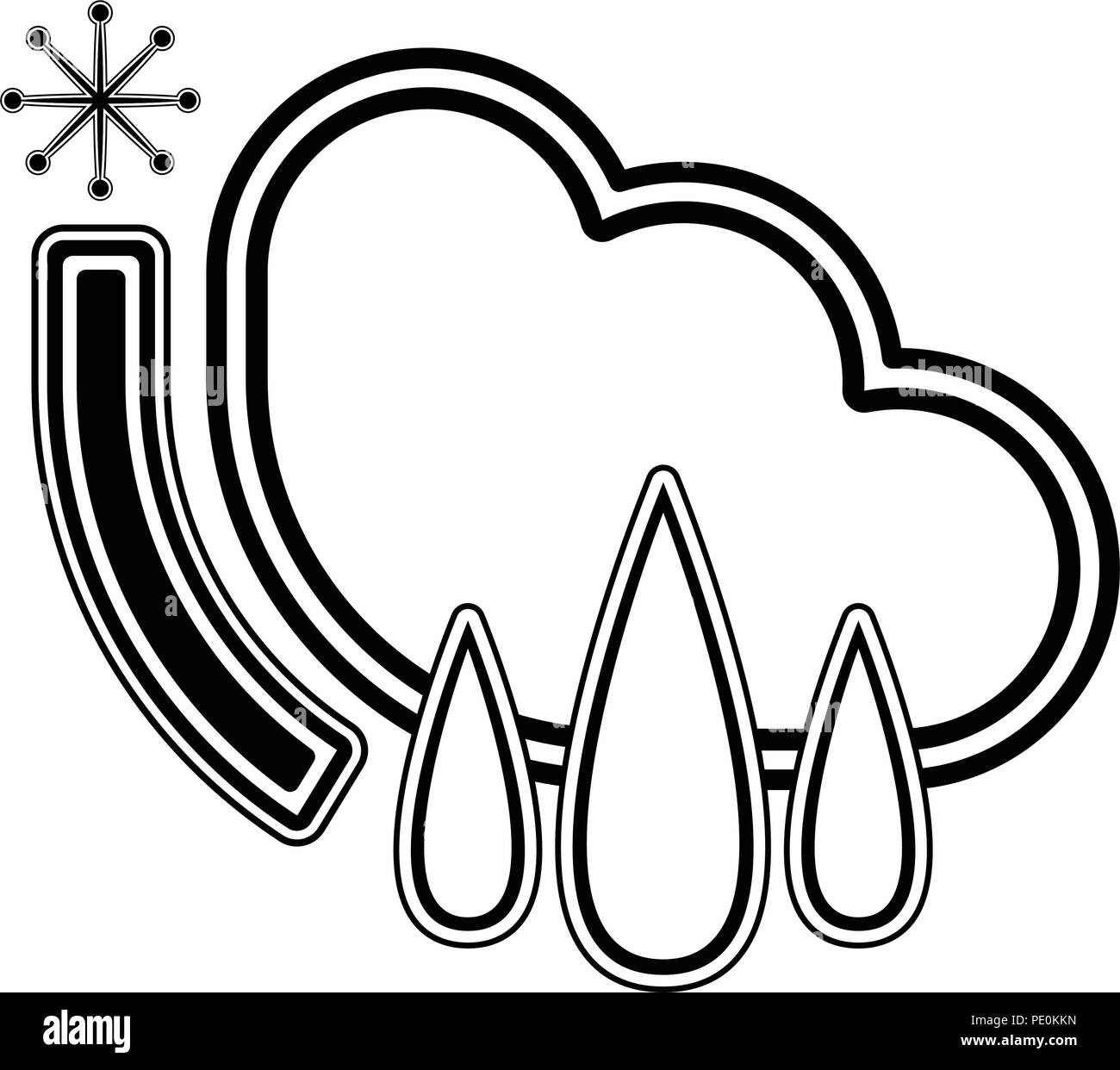 Isolated rainy weather icon Stock Vector Image & Art - Alamy
