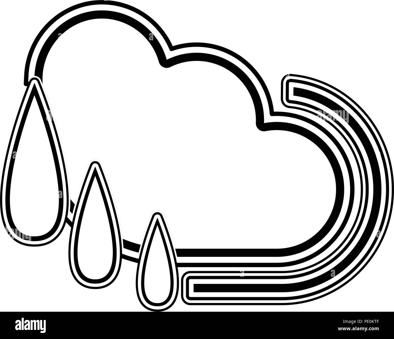 Isolated rainy weather icon Stock Vector Image & Art - Alamy