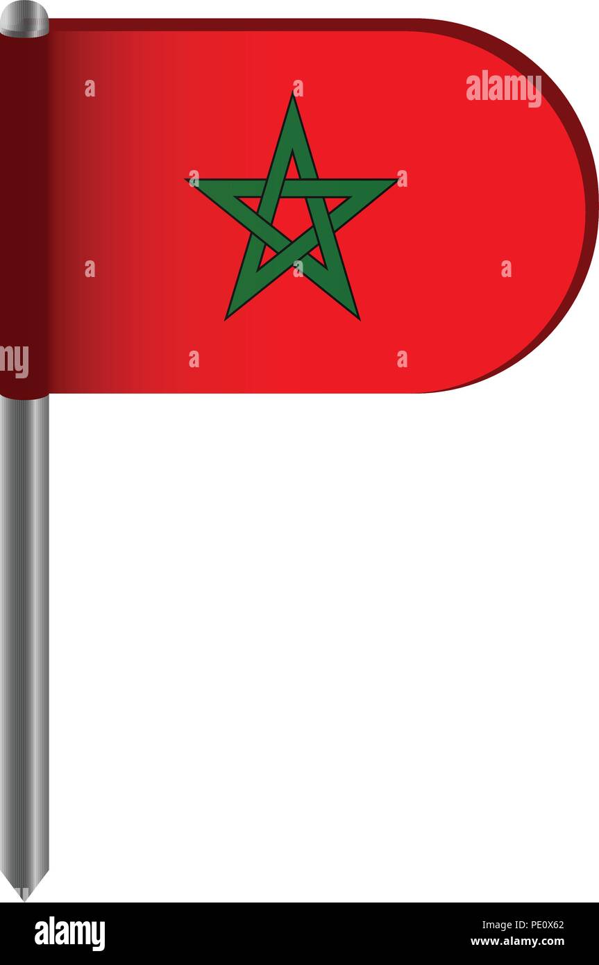 Isolated flag of Morocco Stock Vector