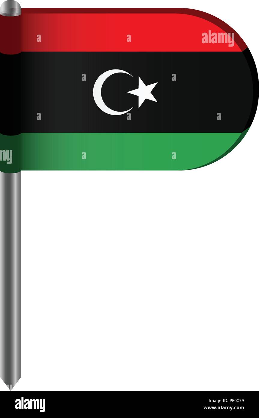 Isolated flag of Libya Stock Vector