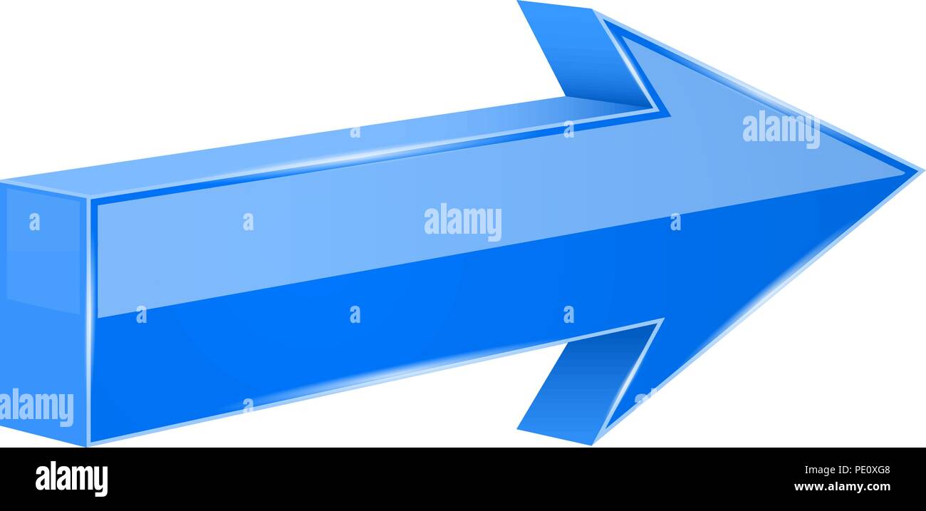 Blue arrow. 3d next sign Stock Vector Image & Art - Alamy