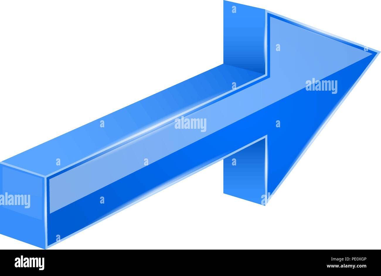 Blue arrow. 3d next sign Stock Vector Image & Art - Alamy