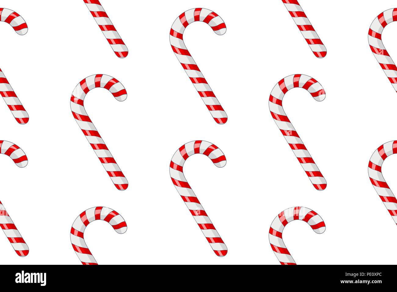 Candy canes. Red white striped candy in diagonal rows. Seamess pattern Stock Vector Image & Art