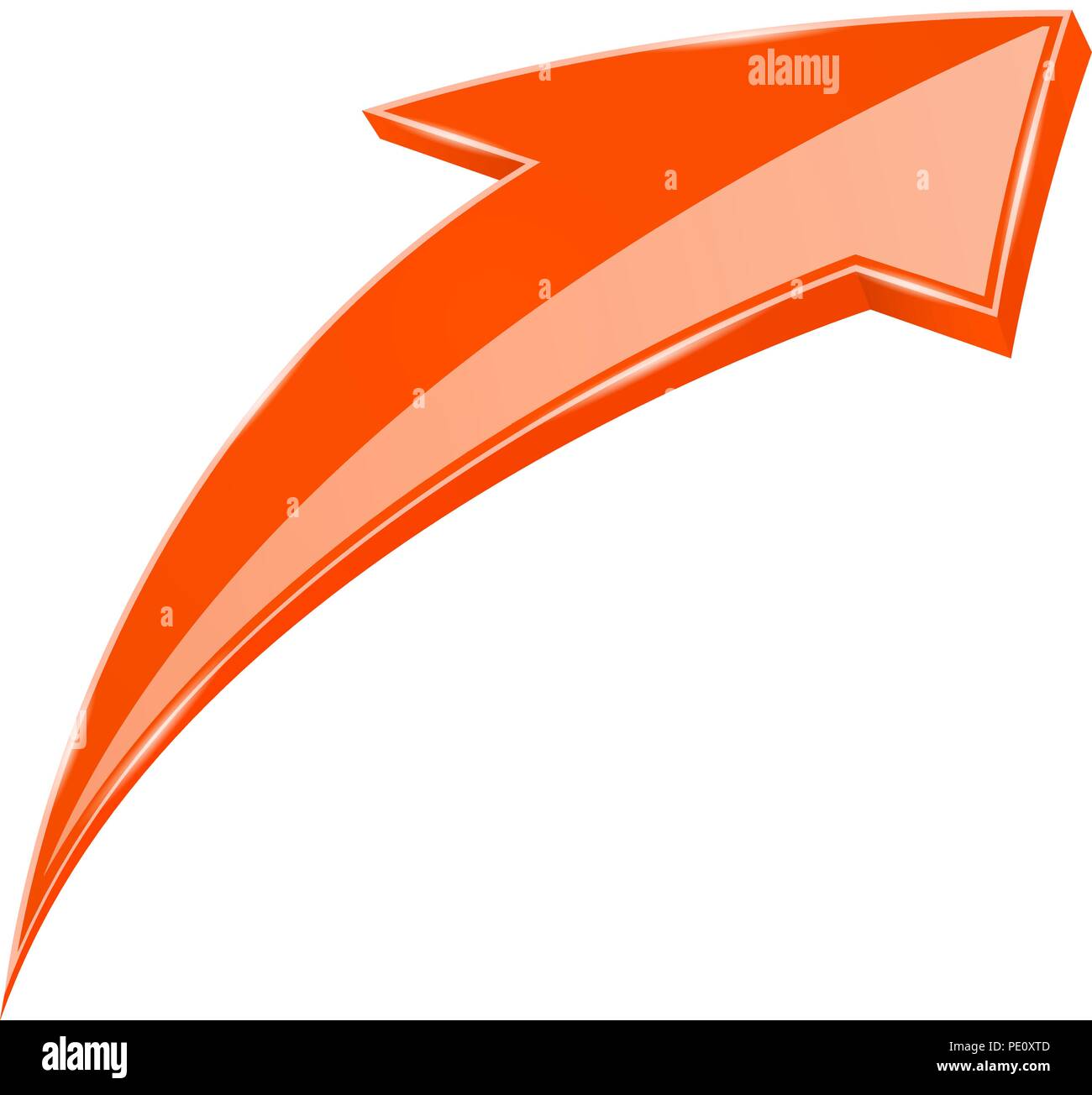 Orange up arrow. 3d sign Stock Vector Image & Art Alamy