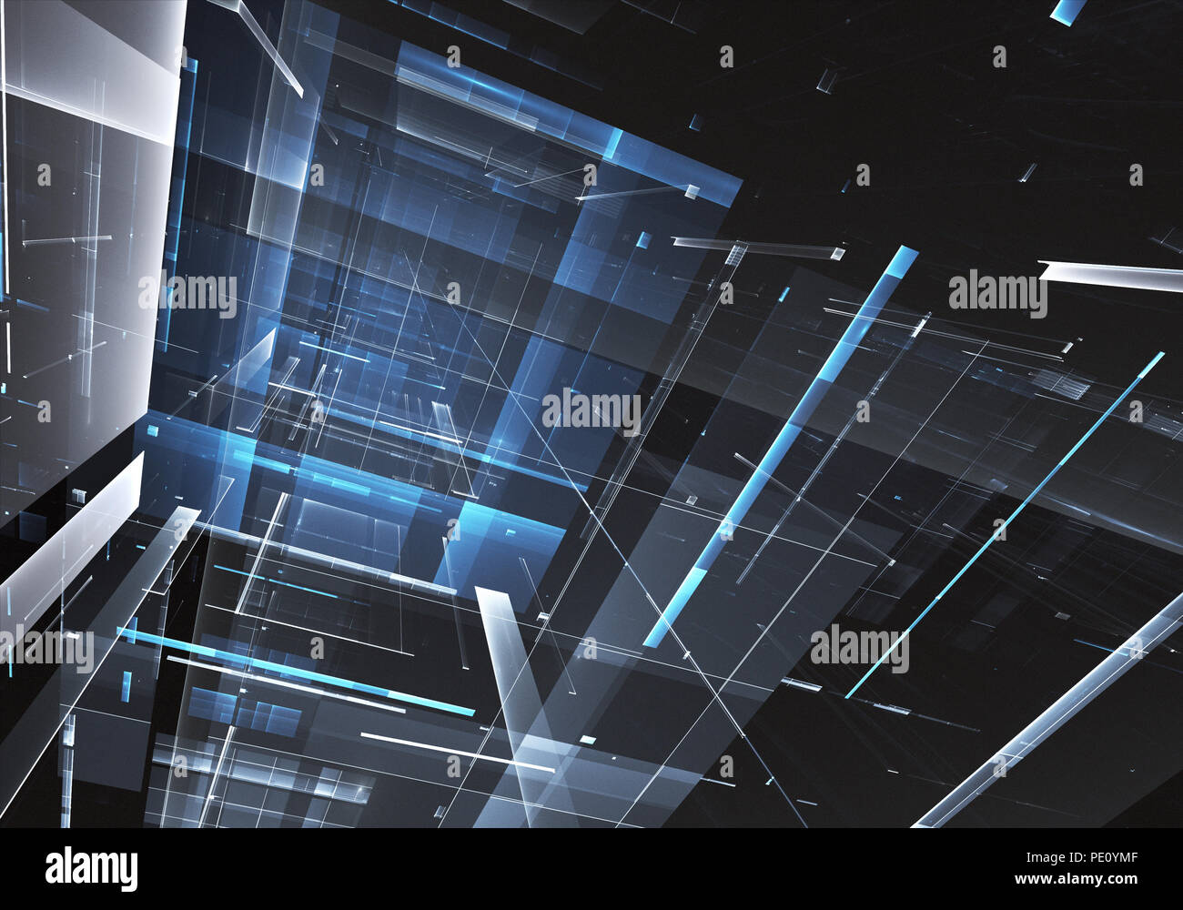 Abstract technology 3D illustration Stock Photo - Alamy