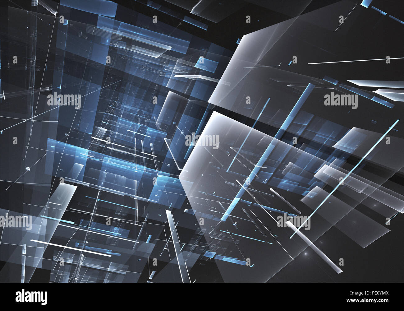 Abstract technology 3D illustration Stock Photo - Alamy