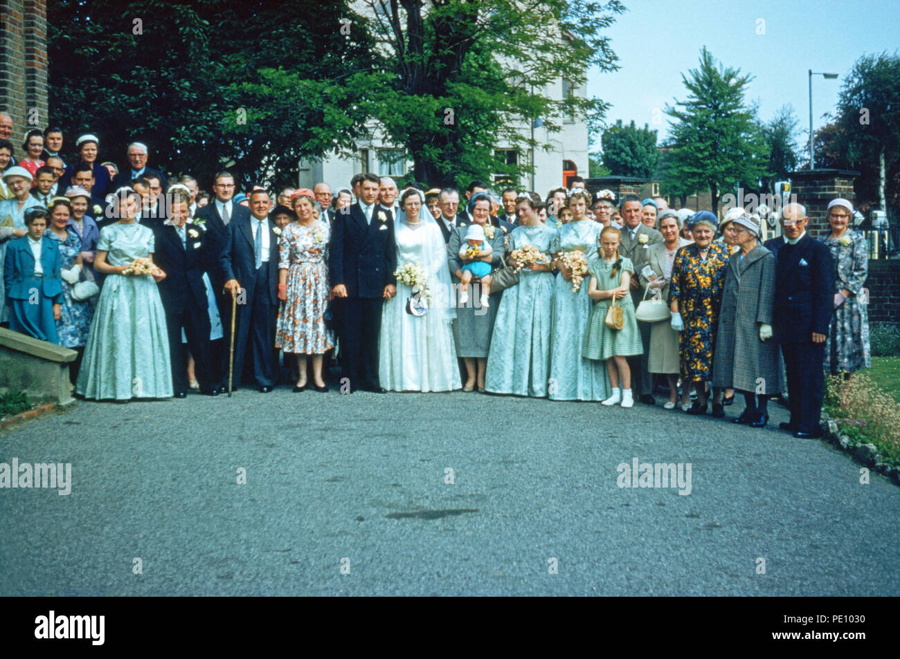 Wedding group, Bromley, Kent, England 1959 Stock Photo