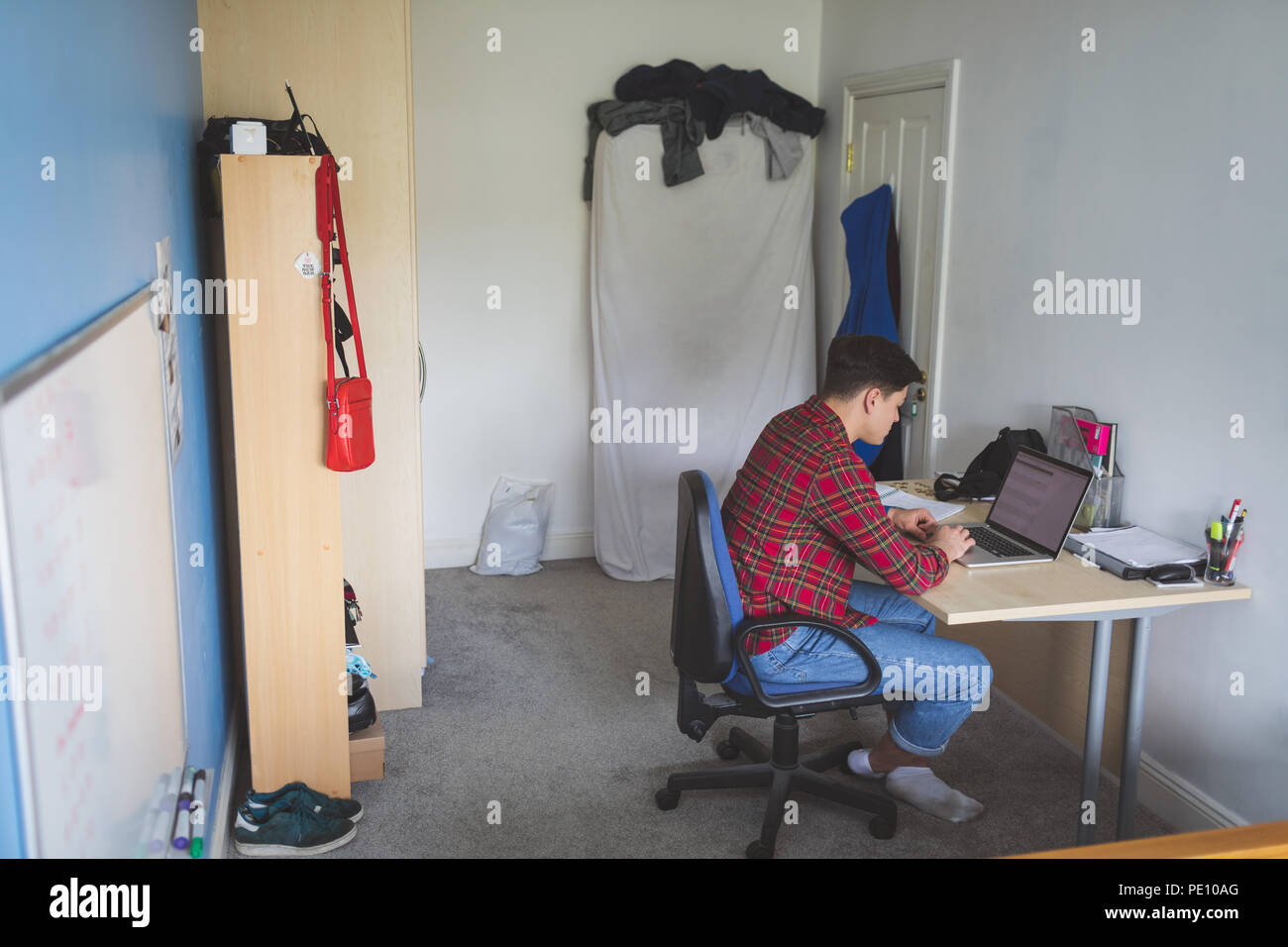 Man working from home Stock Photo