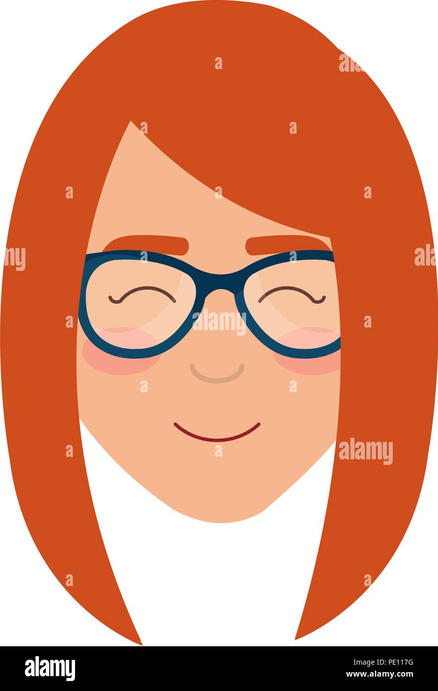 young woman with glasses character vector illustration design Stock Vector Image & Art Alamy