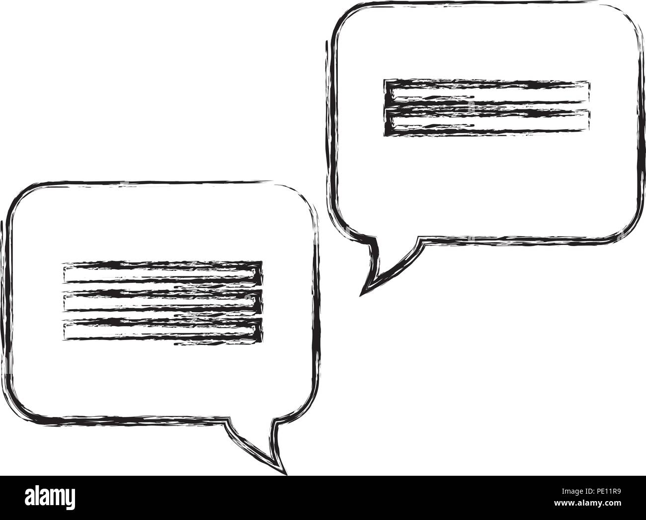 speech bubbles message icon vector illustration design Stock Vector ...