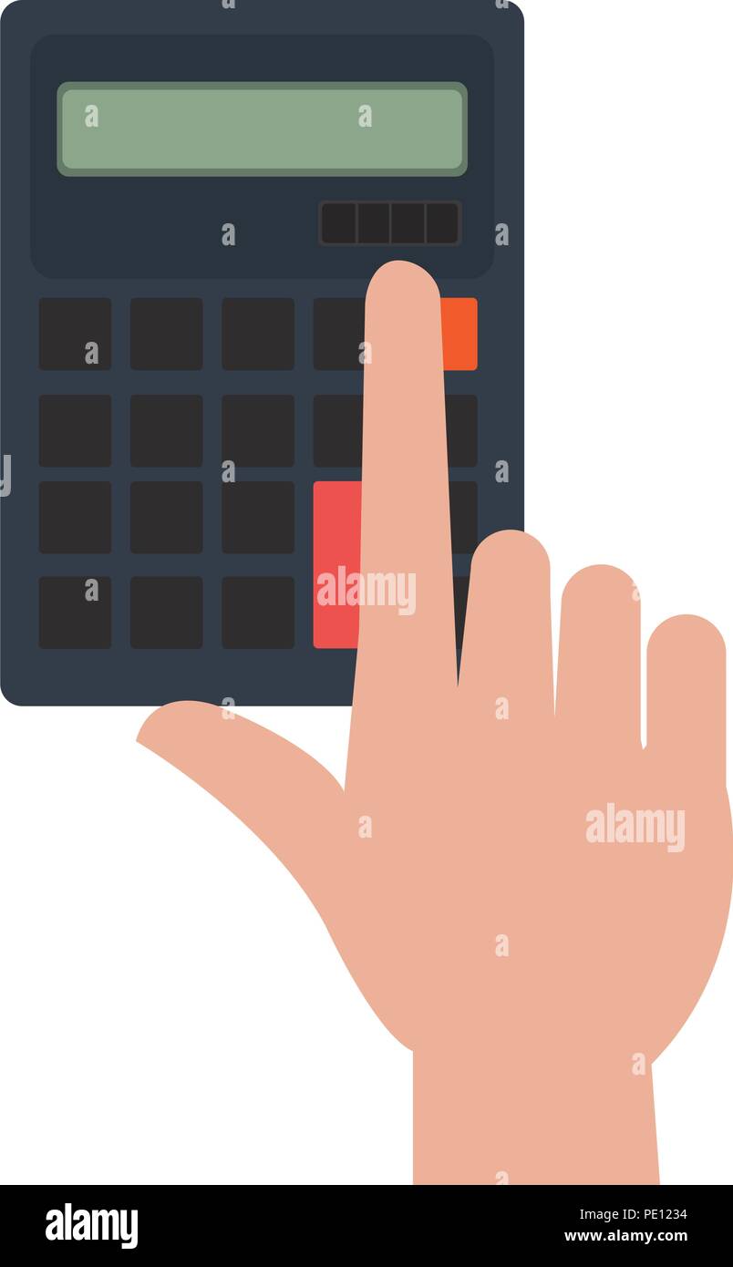 Calculation business hands design Stock Vector Images - Alamy