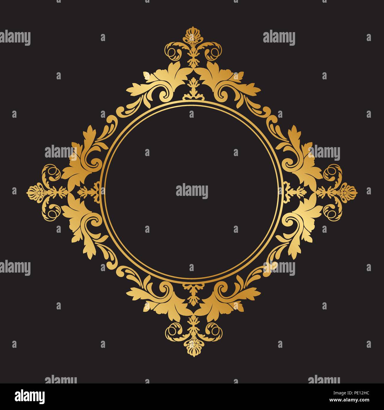 gold and luxury damask ornament Stock Vector Image & Art - Alamy