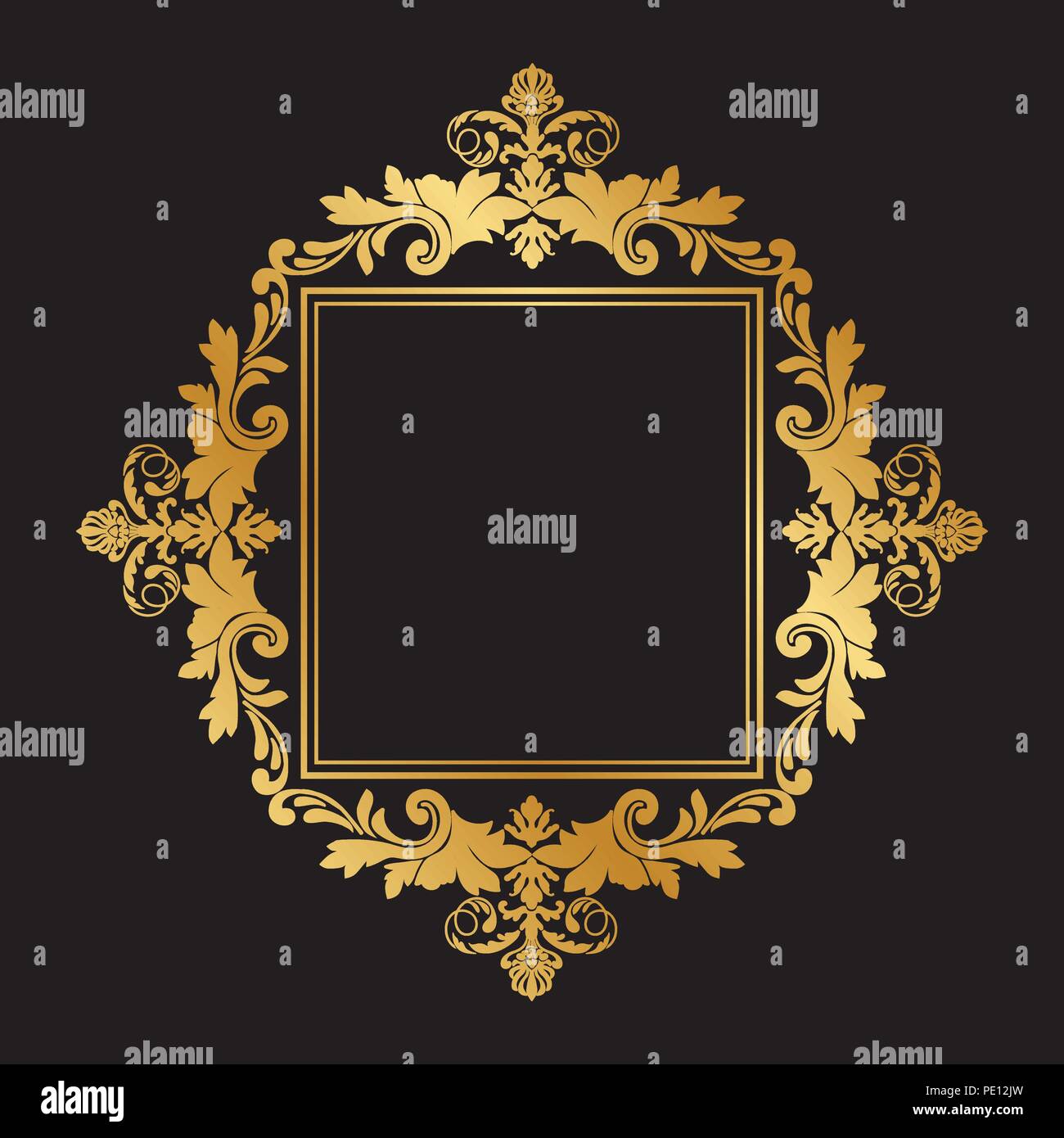 gold and luxury damask ornament Stock Vector Image & Art - Alamy