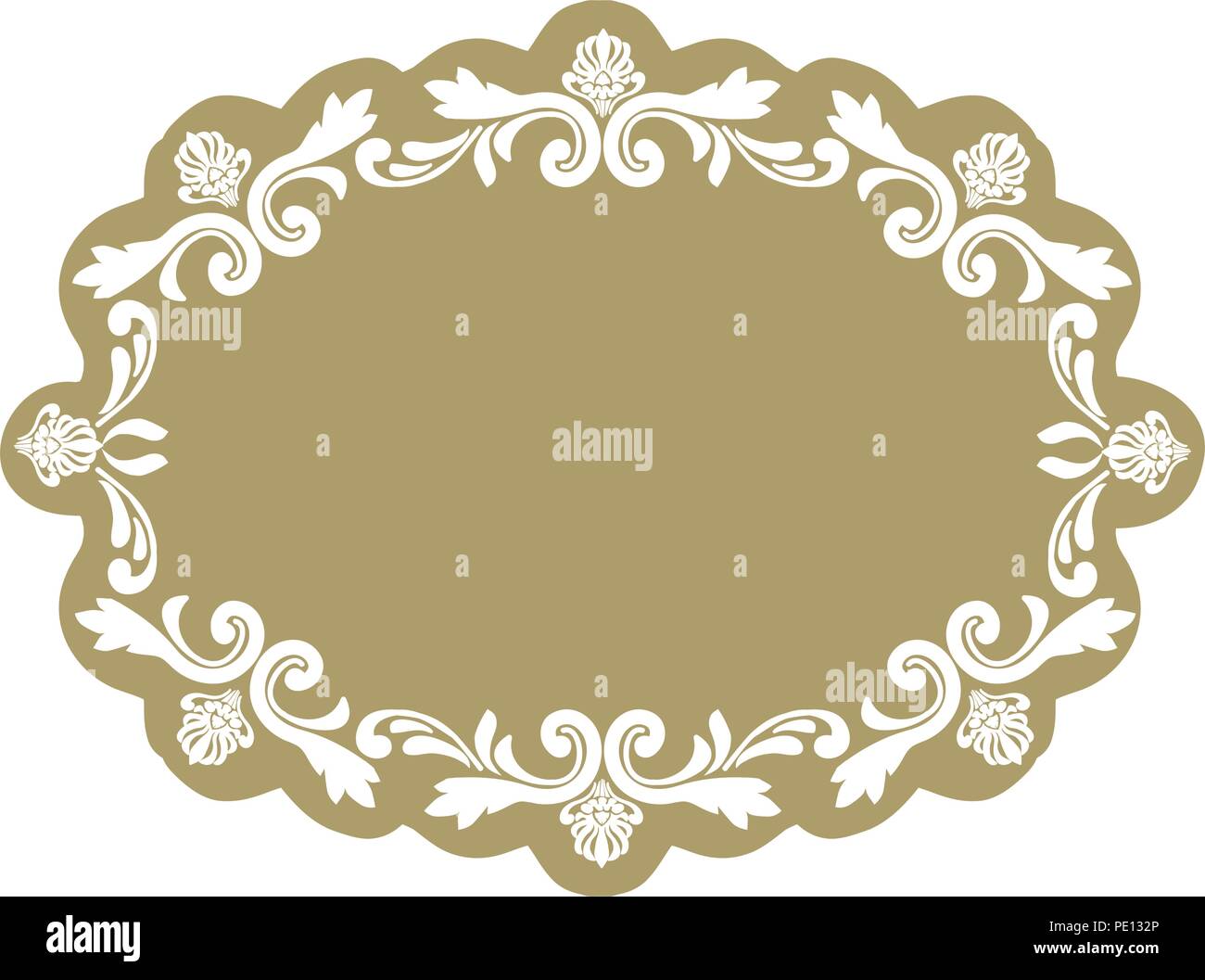 Gold leaf ornament border hi-res stock photography and images - Alamy