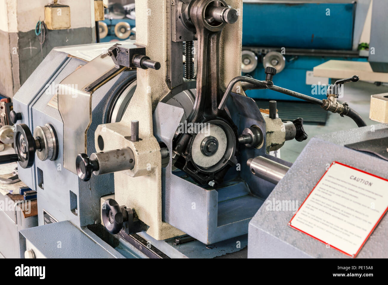 grinding cylinder head and valve seats Stock Photo Alamy