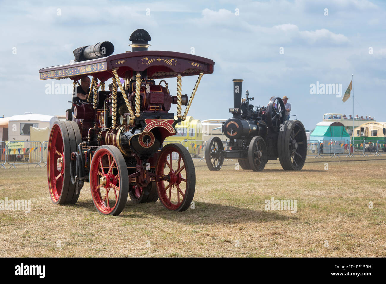 Princess Mary. A Garrett showmans traction engine at a steam fair in England Stock Photo