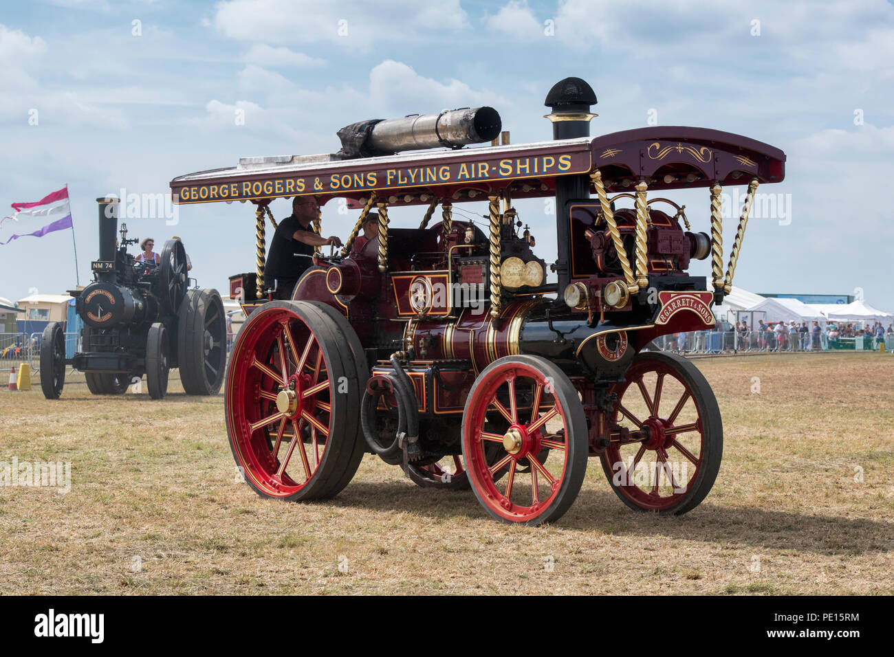 Princess Mary. A Garrett showmans traction engine at a steam fair in England Stock Photo