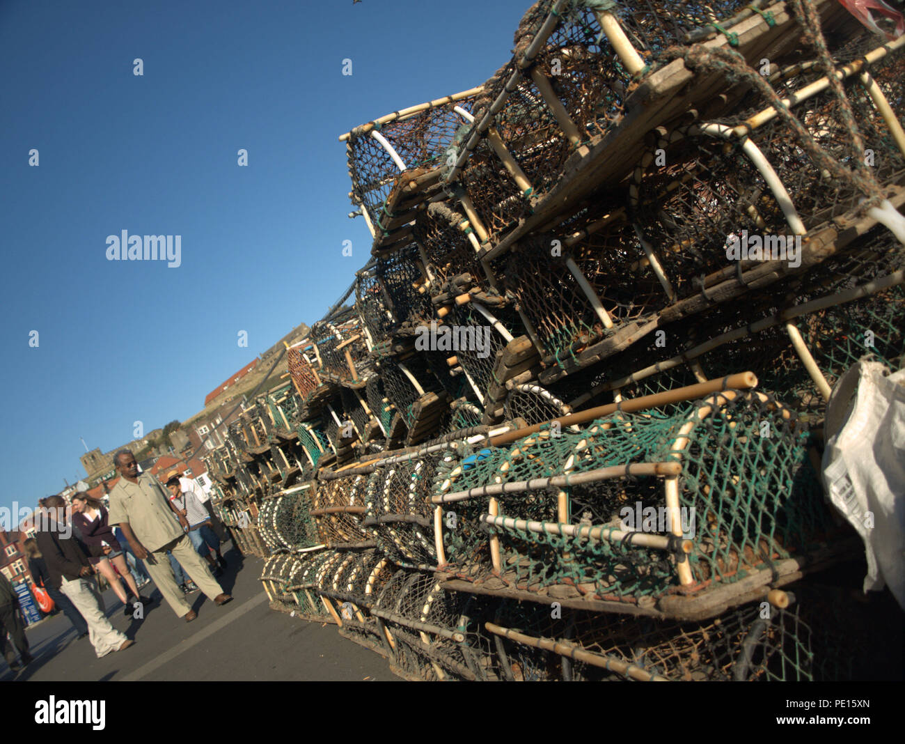 Crab pots at Whitby Stock Photo Alamy
