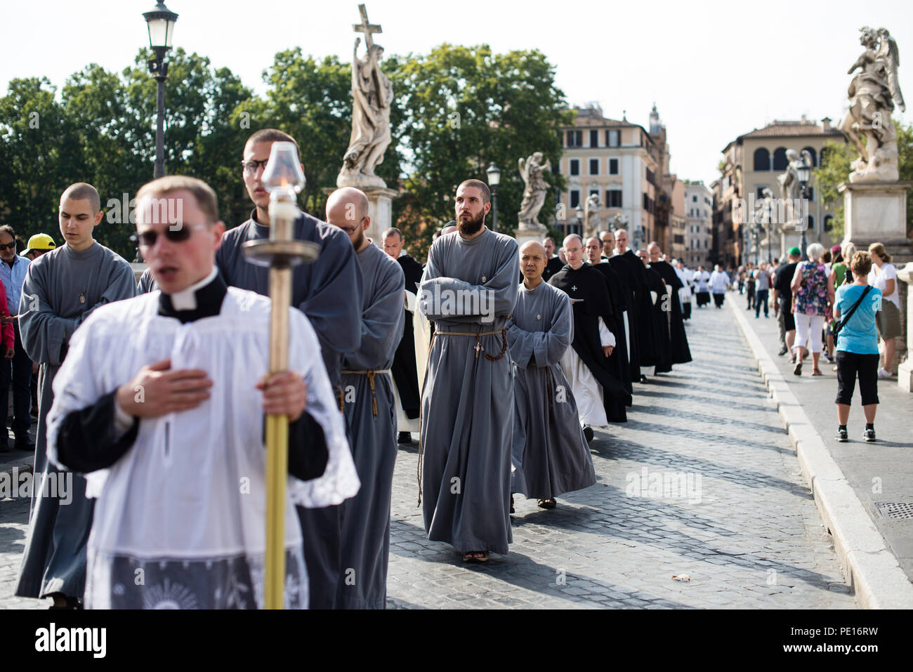 Italy-Rome - 7 September 2017 - celebration of the pilgrimage of the summit pontificum for the tenth anniversary, priests and religious and nuns in pr Stock Photo