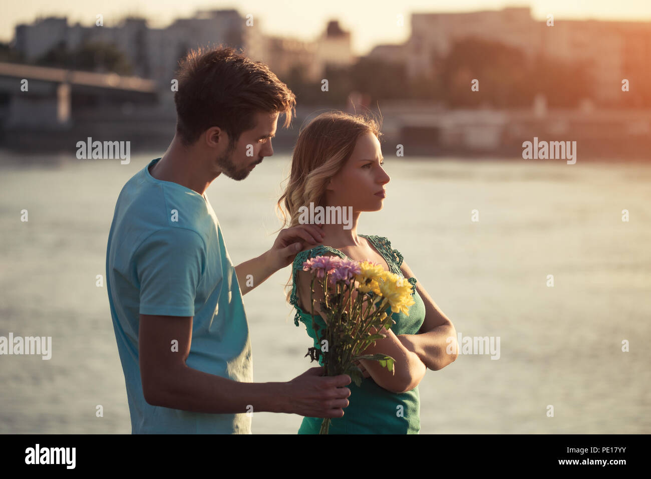 Young couple having conflict Stock Photo - Alamy