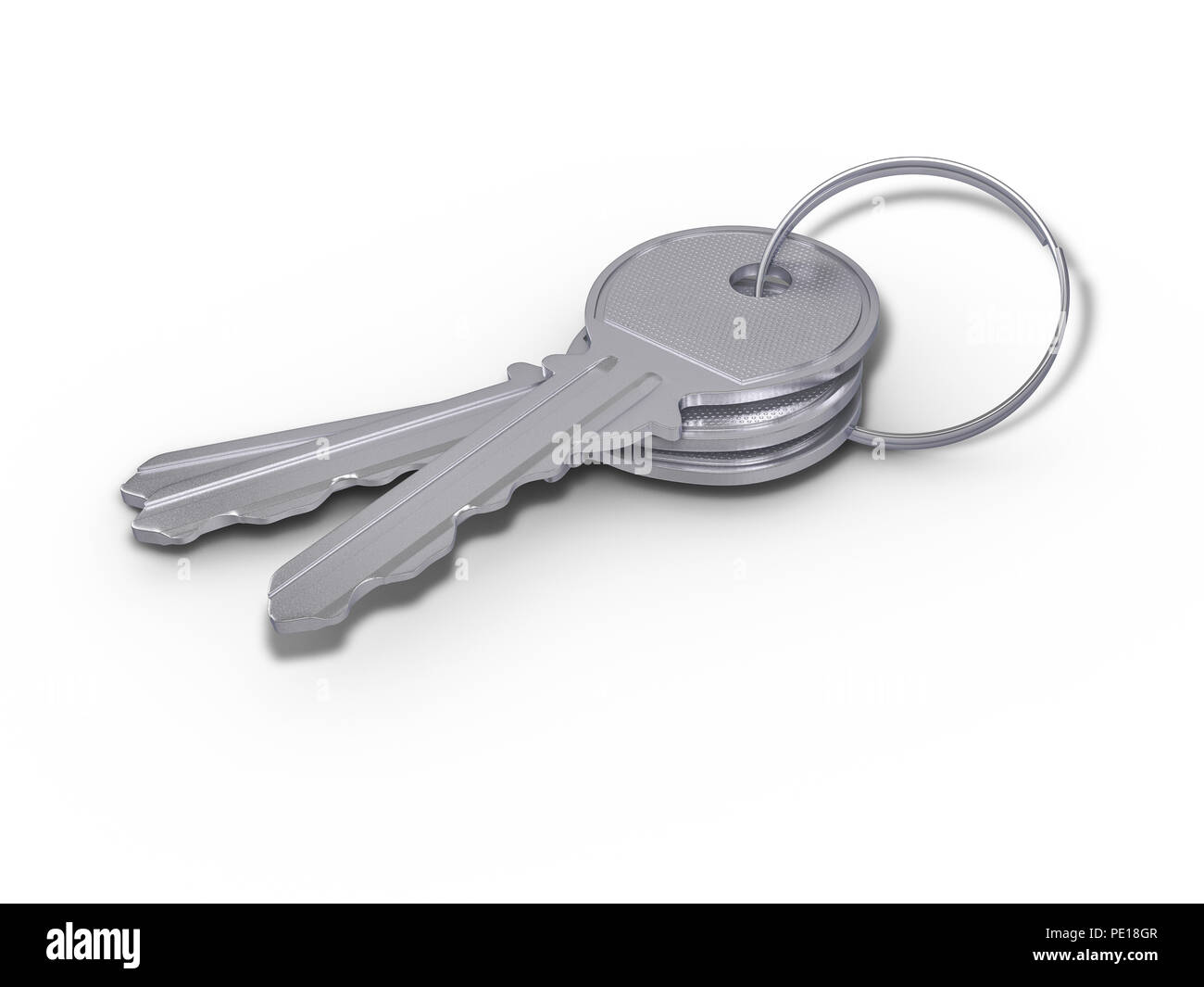 Key on a white background. 3d illustration Stock Photo - Alamy