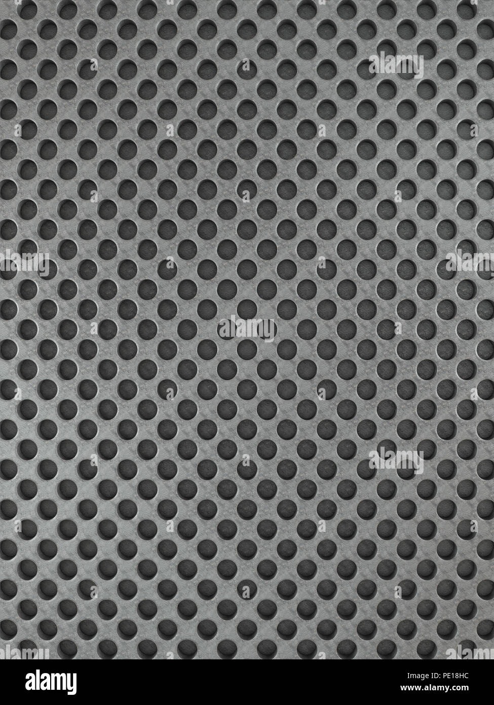 Metal grid with round holes pattern background. 3D illustration Stock Photo  - Alamy