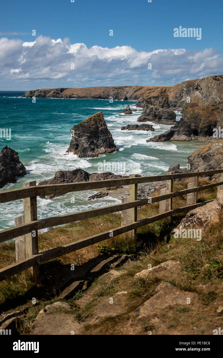 Bedruthian Steps, Cornwall, UK Stock Photo