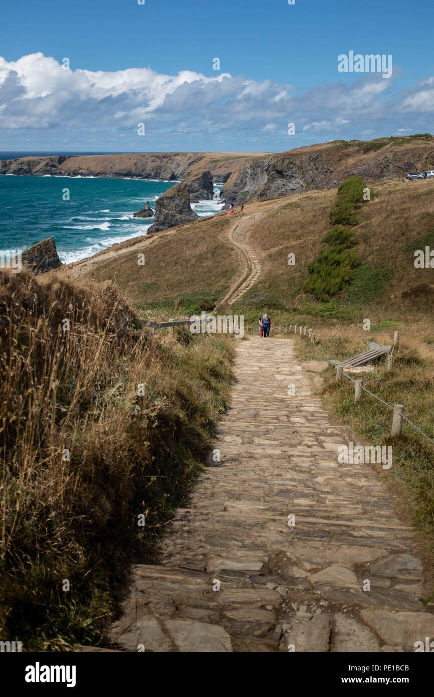 Bedruthian Steps, Cornwall, UK Stock Photo