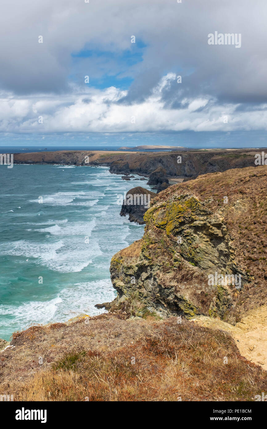Bedruthian Steps, Cornwall, UK Stock Photo