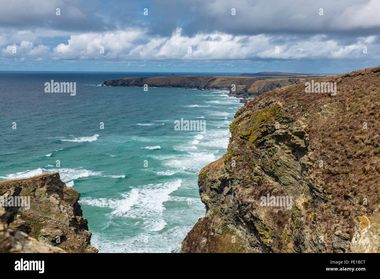 Bedruthian Steps, Cornwall, UK Stock Photo