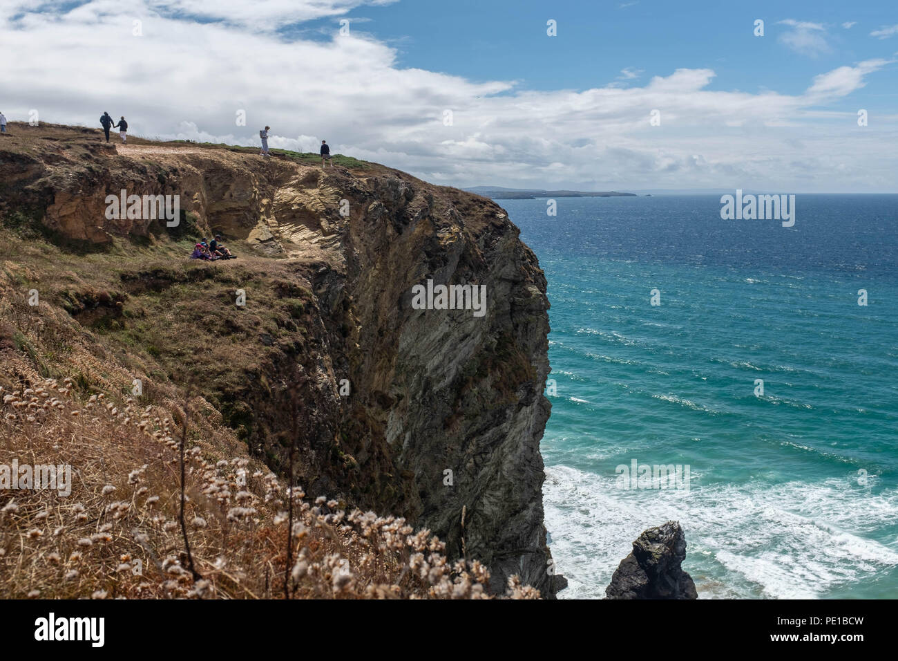 Bedruthian Steps, Cornwall, UK Stock Photo
