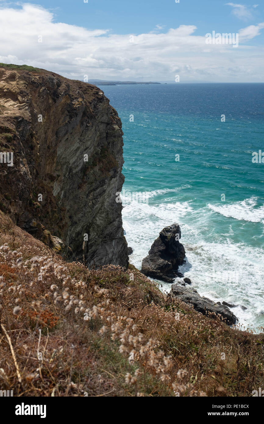 Bedruthian Steps, Cornwall, UK Stock Photo