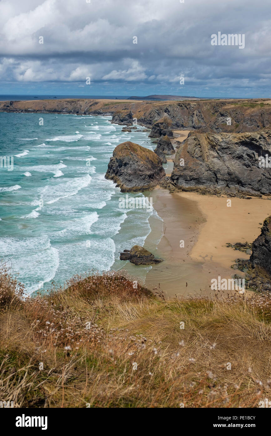 Bedruthian Steps, Cornwall, UK Stock Photo