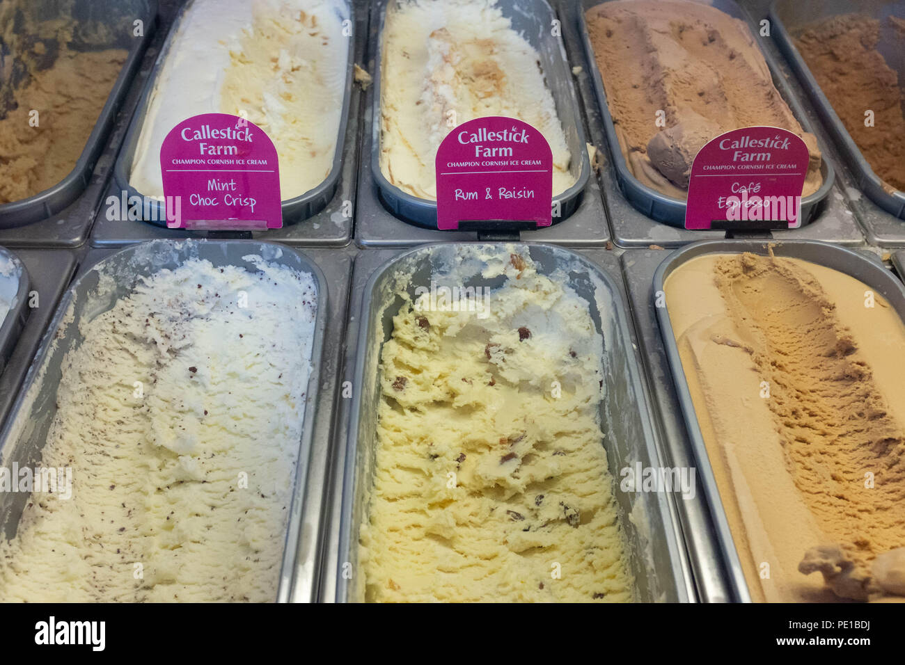 Ice cream flavours Stock Photo