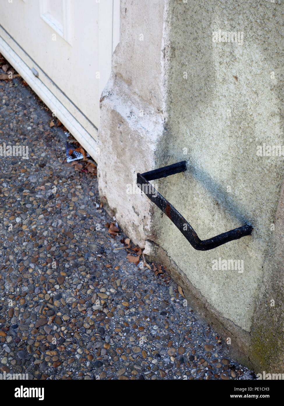 Antique Victorian wrought iron boot scraper in CessenonsurOrb, France