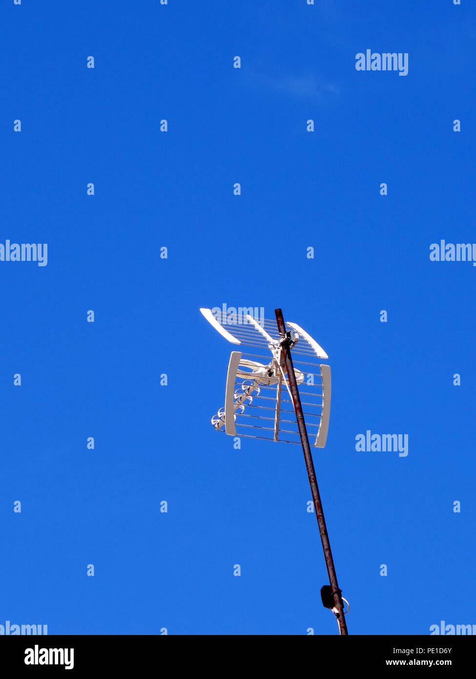TV aerial on a house roof in CessenonsurOrb, France Stock Photo Alamy
