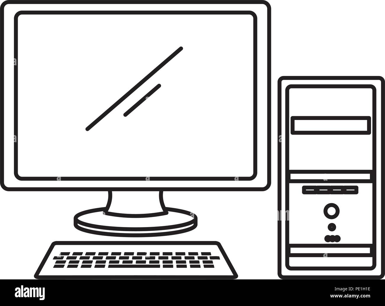 computer desktop isolated icon vector illustration design Stock Vector ...