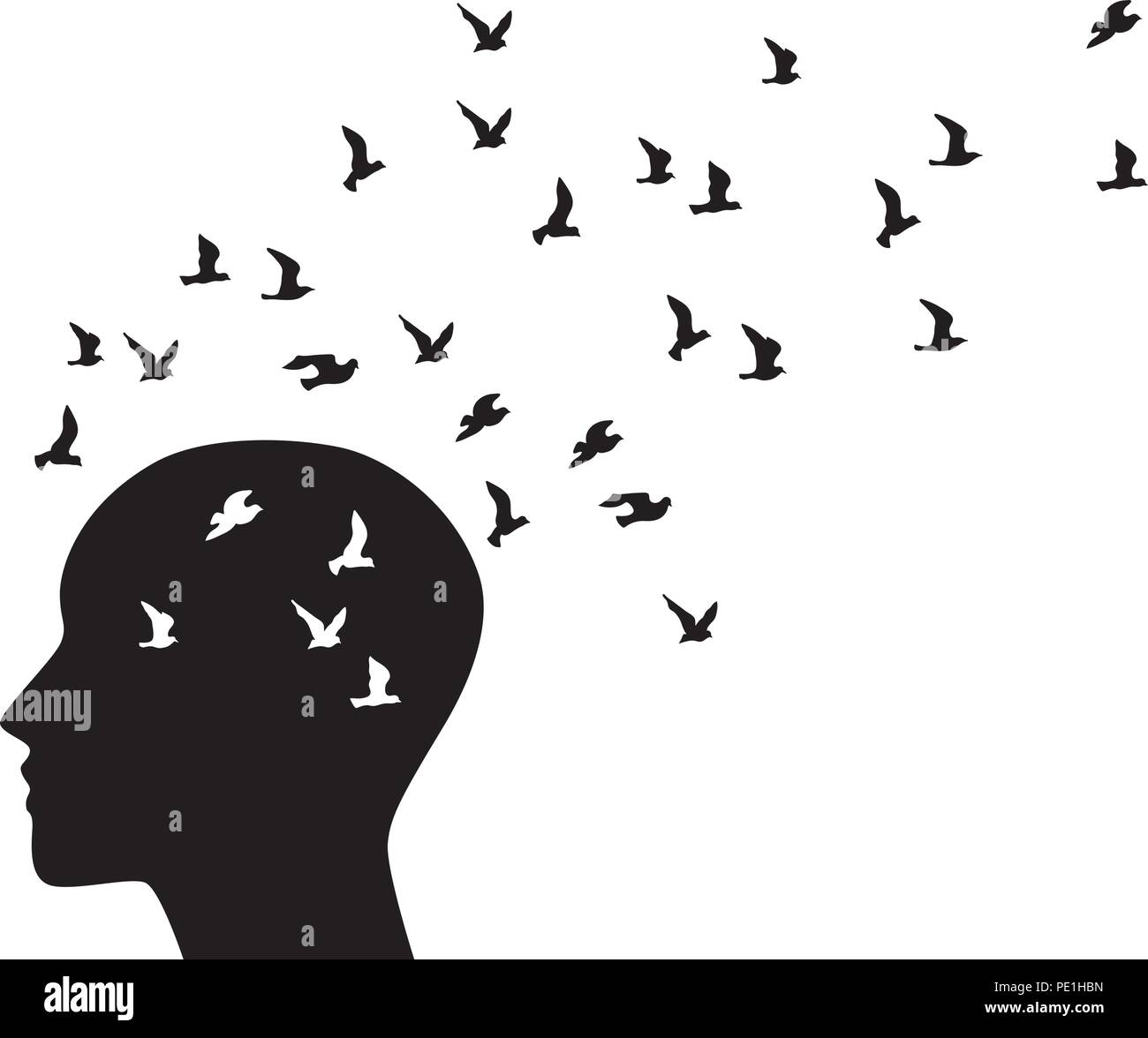 Birds with human Stock Vector Images - Alamy