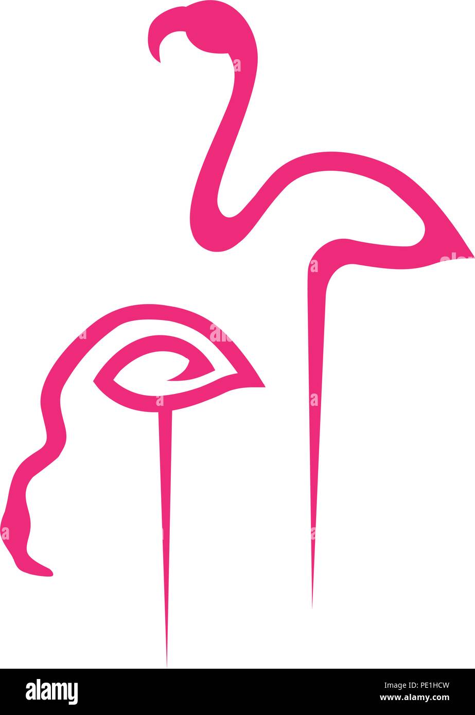 abstract pink flamingo Stock Vector Image & Art - Alamy
