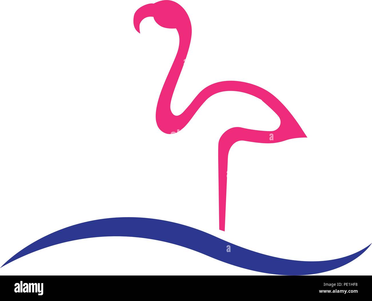 abstract pink flamingo Stock Vector Image & Art - Alamy