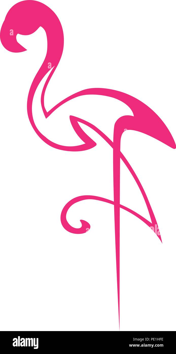 abstract pink flamingo Stock Vector Image & Art - Alamy