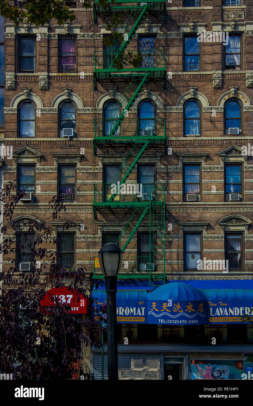 Fire Escapes of new York Stock Photo
