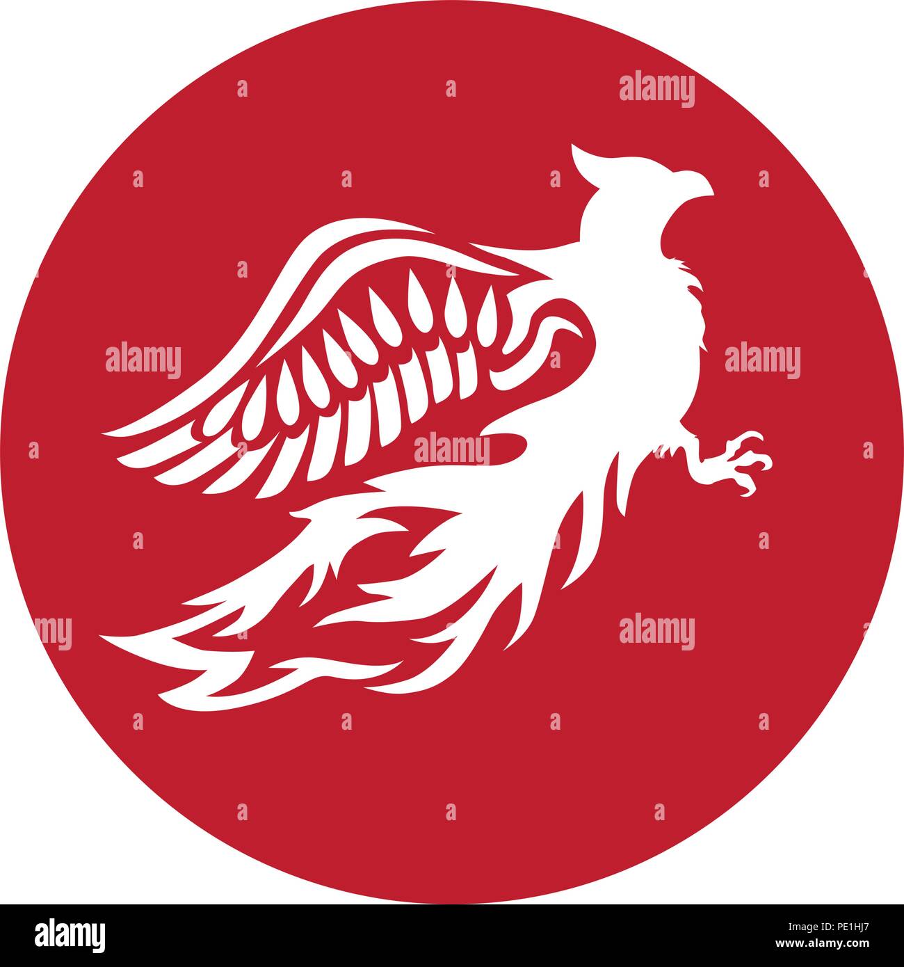 Phoenix Bird, Abstract Stock Vector