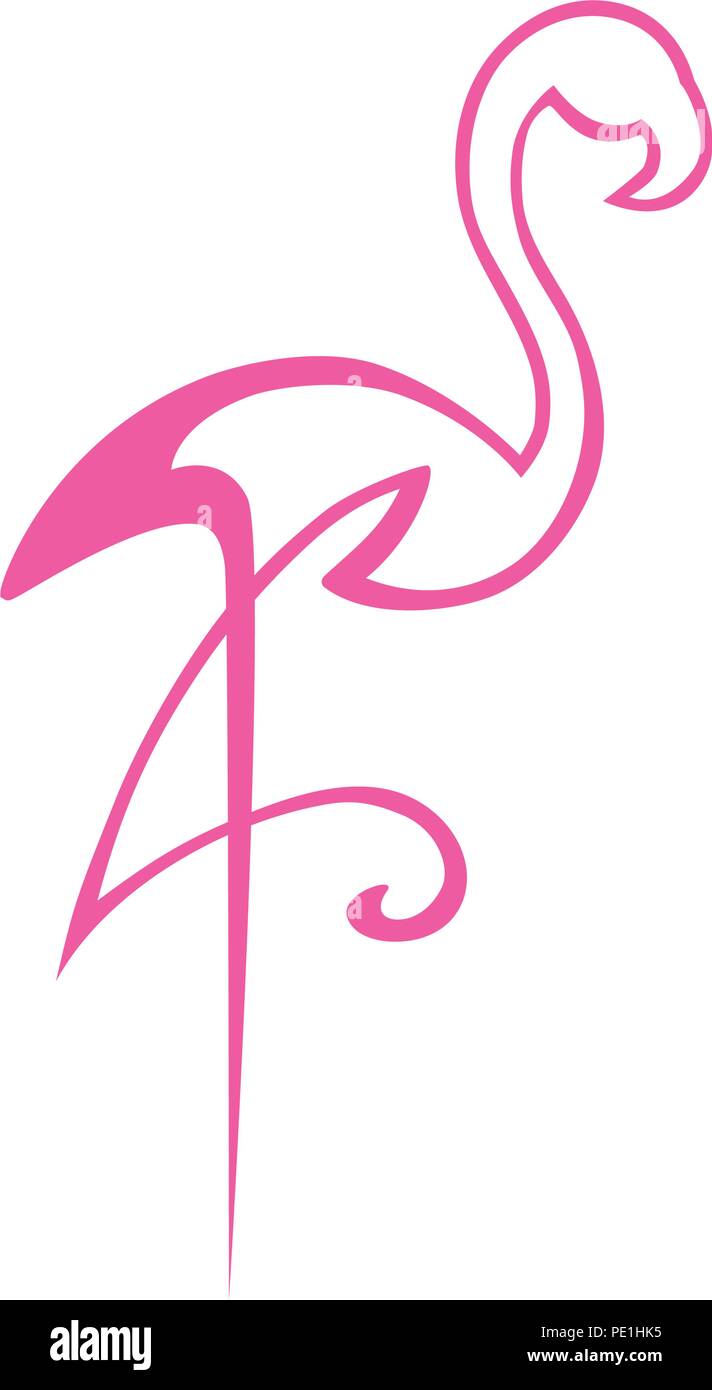 abstract pink flamingo Stock Vector Image & Art - Alamy