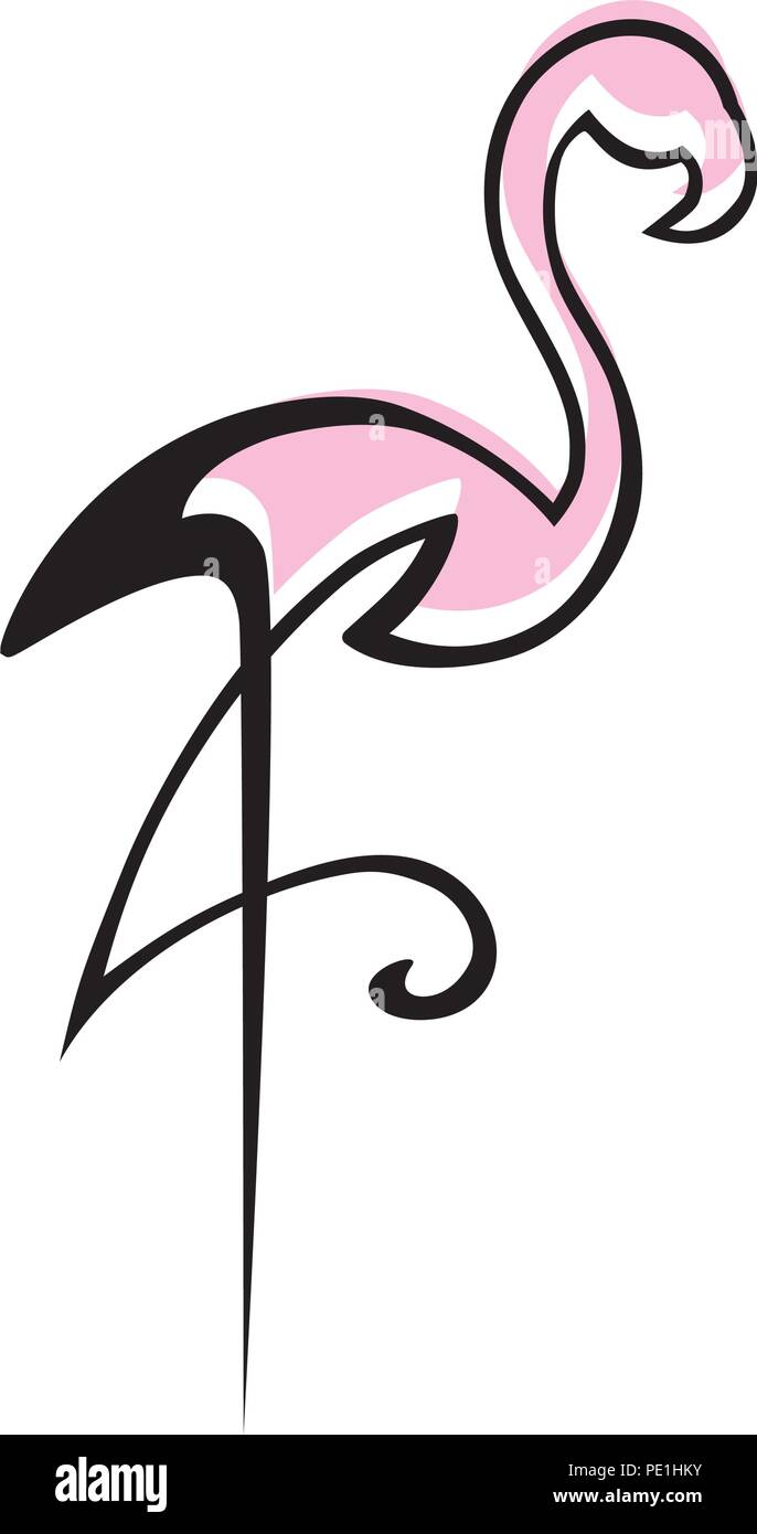 abstract pink flamingo Stock Vector Image & Art - Alamy