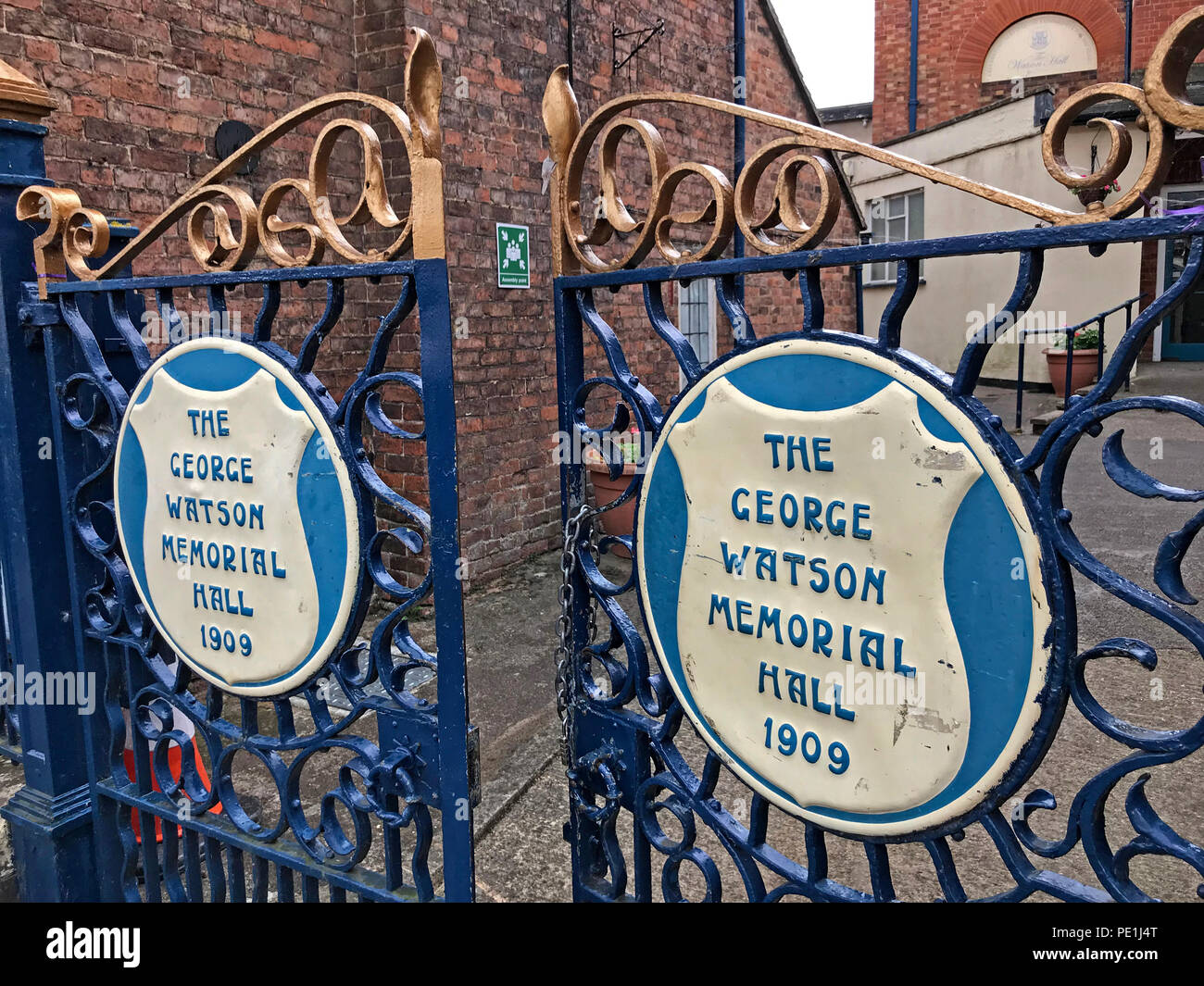 The George Watson memorial Hall 1909, 64 Barton St, Tewkesbury GL20, UK Stock Photo