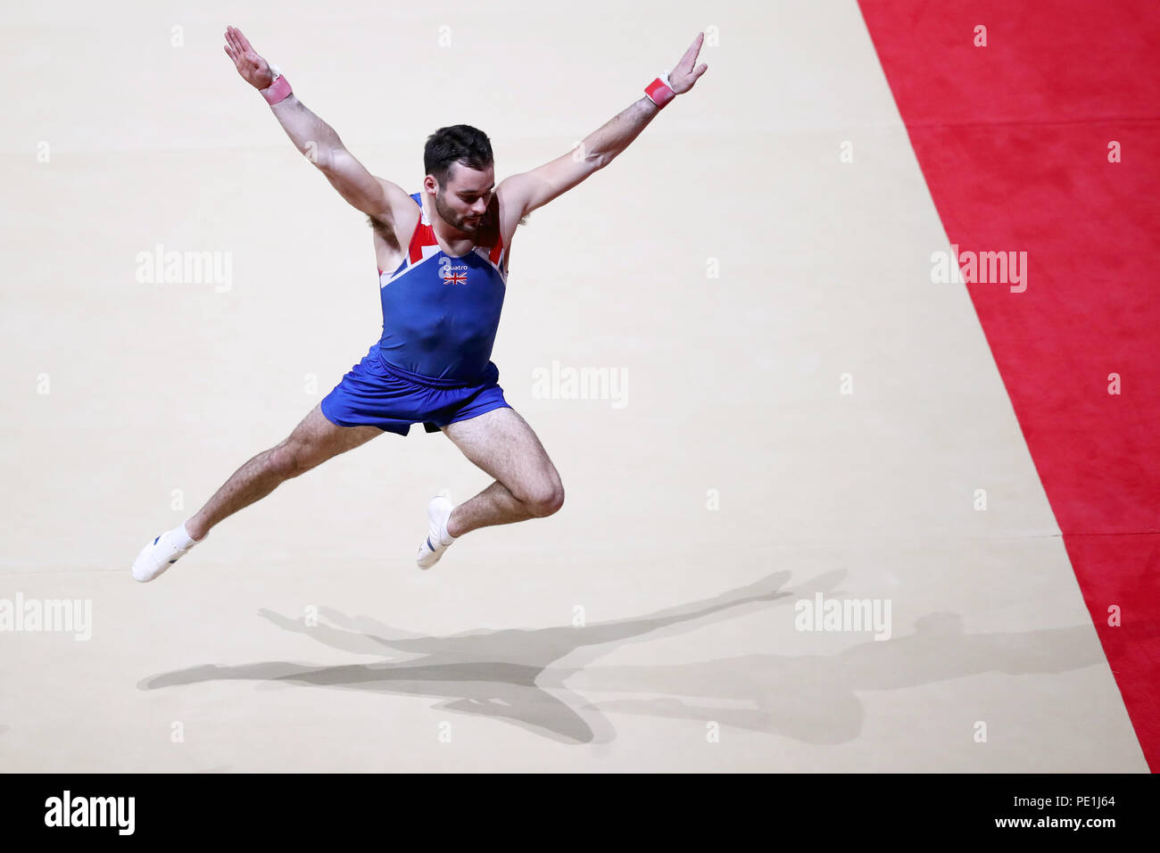 Great Britain's James Hall on the floor during the Men's Gymnastics