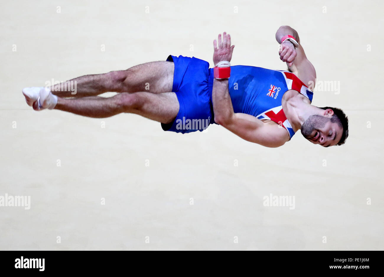 Great Britain's James Hall on the floor during the Men's Gymnastics